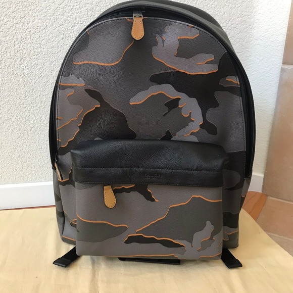$550 NWT Coach Charles Backpack with Camo Print F3 - Picture 2 of 8